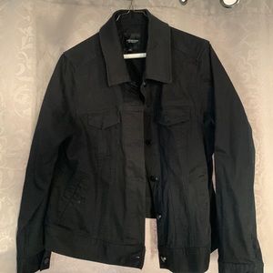 Black denim jacket